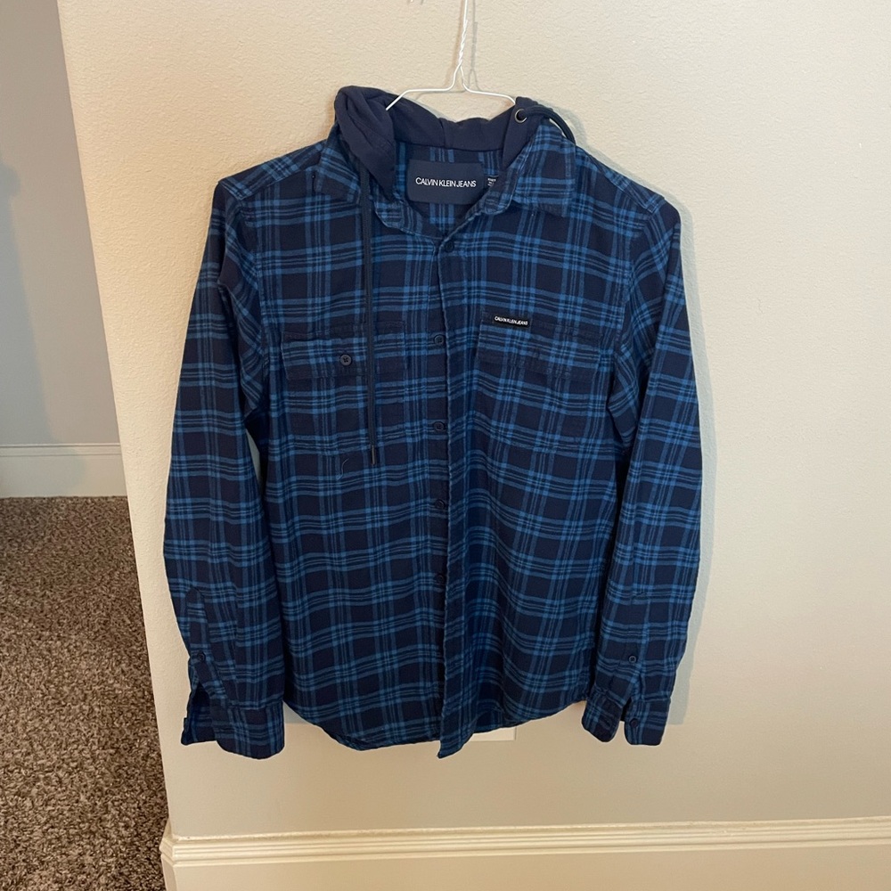 Calvin Klein hooded flannel